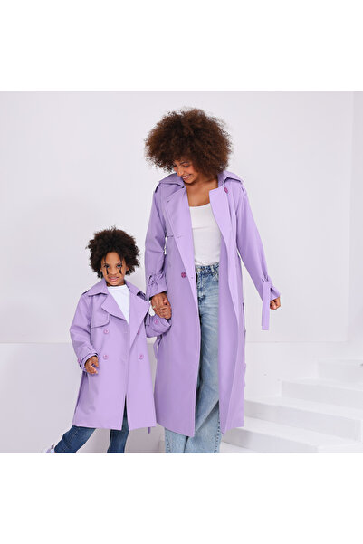 Heggo Girl's Trench Coat Belted Seasonal Oversized Trench Coat