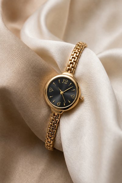 Reddington Women's Pinterest Model Gold Color Steel Strap Wristwatch