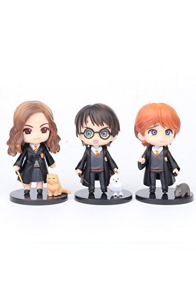 ORVİCA 3'lü Set Harry Potter Anime Biblo Masa Üstü Vitrin Seti