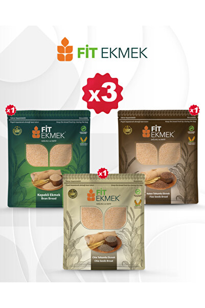 fit ekmek 1 Adet keten Ekmeği 300GR ve 1 Adet Kepekli Ekmeği 300GR 1 Adet Chi...