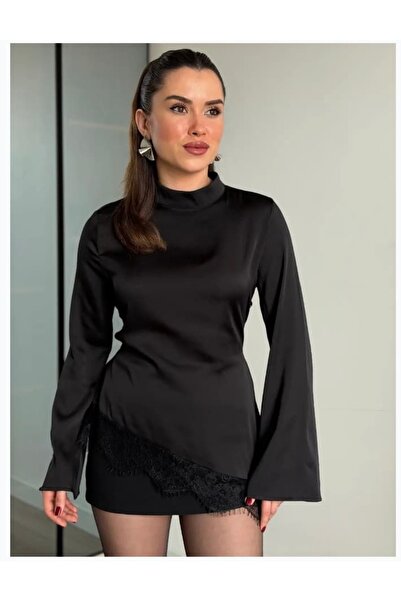 ROUPAS COLLECTİON Dantel Detay Roz Bluz