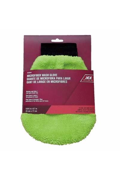 ACE Microfiber Wash Glove (25 x 17 cm, Green)