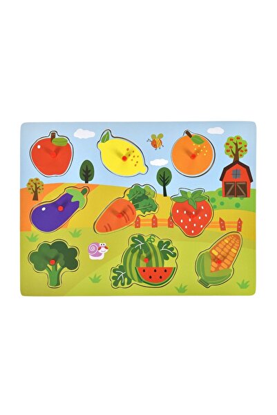 OEM Puzzle Incastru cu Fructe & Legume (9 piese) 30x22cm – puzzle, fructe/legume
