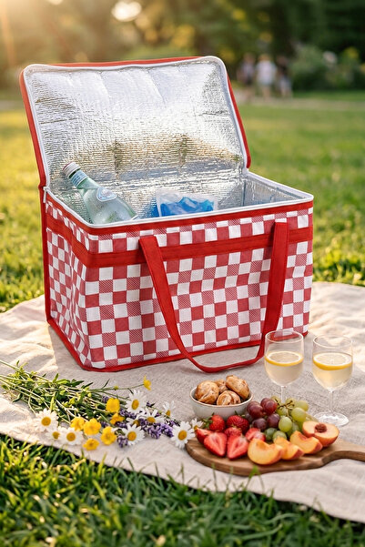 Kitchen Life Dikdörtgen Isı Yalıtımlı Termal Piknik Sepeti 15 Litre Kamp Plaj...