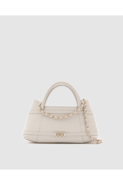 Cecia Luna Hakiki Deri Çanta Off White