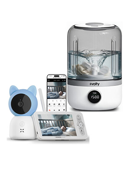 Xenon Smart Akıllı Monitörlü Bebek Kamerası Şarjlı Mini Çamaşır Makinesi 2'li...