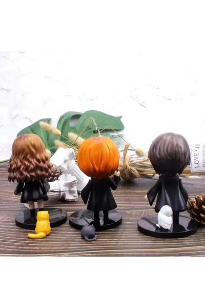ORVİCA 3'lü Set Harry Potter Anime Biblo Masa Üstü Vitrin Seti