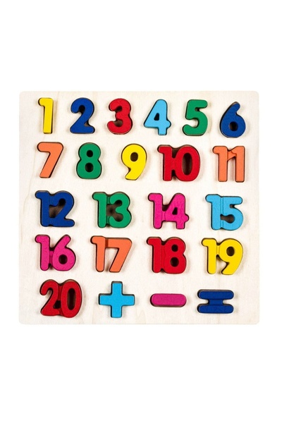 OEM Puzzle din Lemn Cifre (23 de piese) - 28x27.5cm, 23 piese – puzzle, cifre...