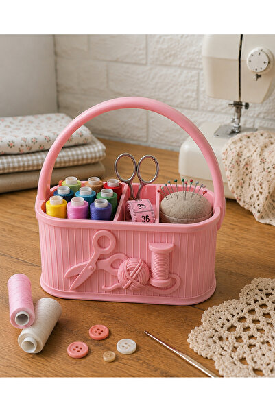 lysiaaccessory Dikiş Kutusu Organizer – Bölmeli İplik, Makas ve Dikiş Malzeme...