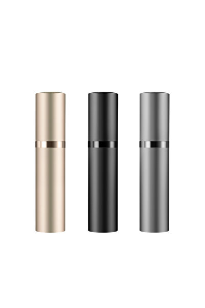 OMNISCENT Classic Refillable Atomizer Set - 3 Pieces - Grey Black Gold