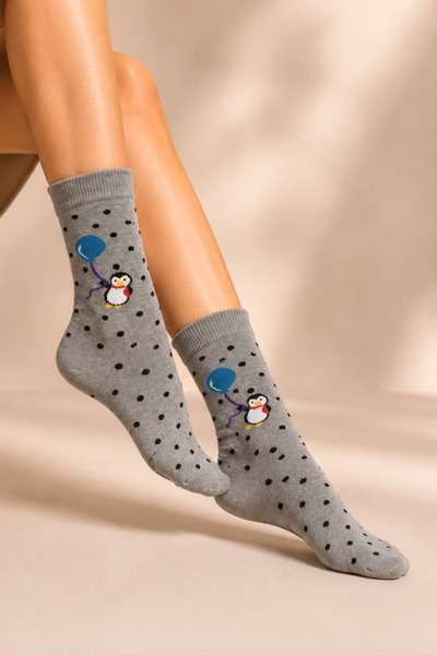 KARDEŞLER ÇORAP Women's Cotton Patterned Socks Multi-Colored 4-Pack