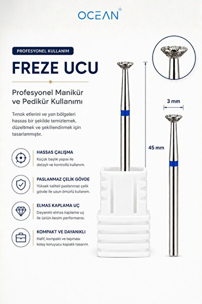 Ocean Freze Ucu Profesyonel Tırnak Bakım ve Manikür Freze Ucu