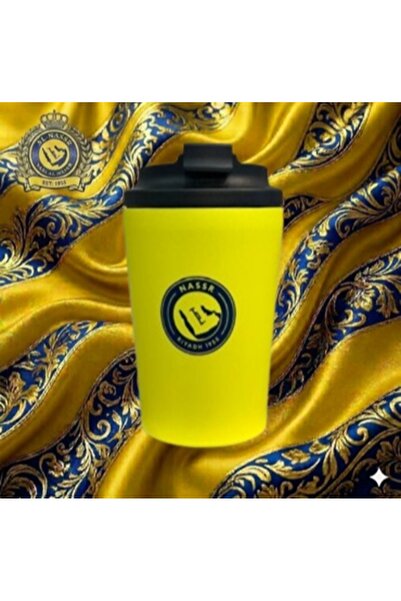 OEMS مج النادي المفضل كوب النصر- اصفر وازرق، كوب ستانلس ستيل فاخر بشعار العال...