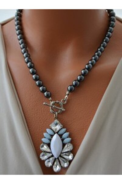 Stoneage Necklace - Silver Color -