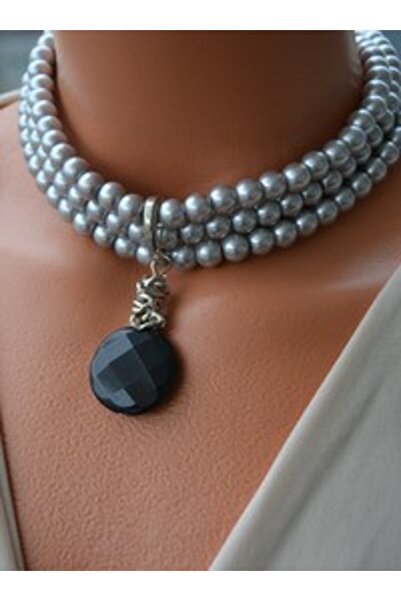 Stoneage Necklace - Gray -