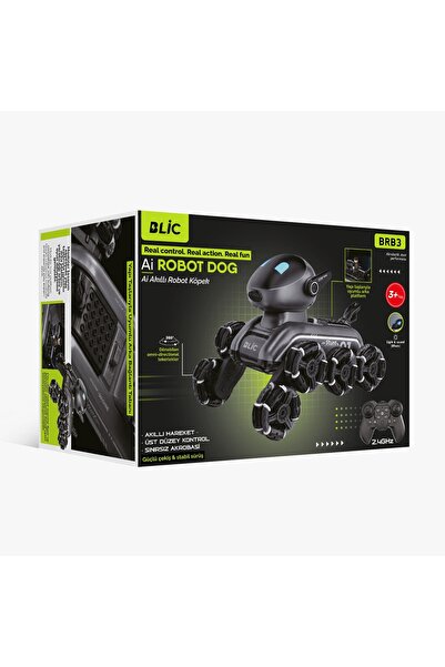 Blic Kumanda+Jest Kontröllü Yapı Taşları İle Uyumlu Akrobatik Robot Köpek