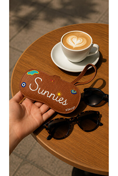 X Design Hand-Painted Leather Pouch – Sunnies Design