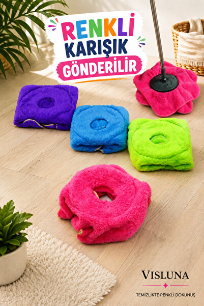 VİSLUNA 2 Adet Mop Yedek Bez – Yeni Nesil Mikrofiber Temizlik Seti Koku Yapmaz