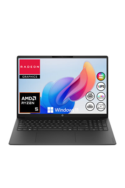 HP OmniBook 3 Ryzen 5 7520U 8GB RAM 512GB SSD 16" WUXGA IPS W11 DY0G7EA Taşın...
