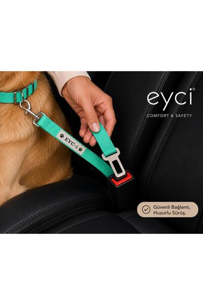 Eyci Yumuşak Dokulu Dayanıklı Araç Emniyet Kemeri Aparatlı Kedi & Köpek Tasma Kemeri