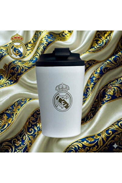 OEMS Favourite Club Mug Real Madrid Cup- White, Luxury Stainless Steel Mug wi...
