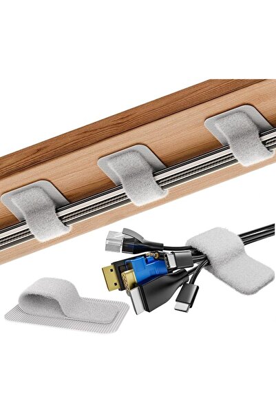 TERRIFI 20 Pair Cable Management Under Desk, 【Up to 15 Cord】【Enhanced Wire Ho...