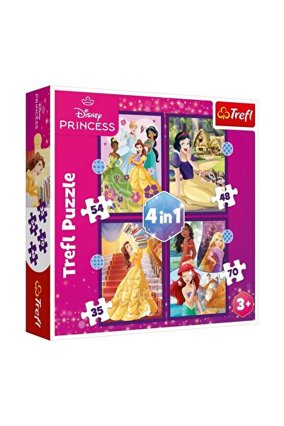 OEM Puzzle Princess 4 in 1 - Trefl, 70 piese – eroi/personaje