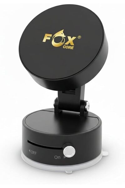 FOX CORE حامل هاتف مغناطيسي للسيارة، قابل للطي، مزود بكوب شفط، حامل لوحة القي...