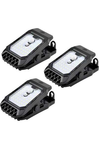 ALMEKAQUZ 3pack Clip On Solar Motion Sensor Lights, Portable Solar Powered Se...