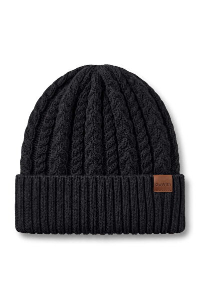 GoWith Unisex Alpaca Wool Folded Hair Knit Beanie