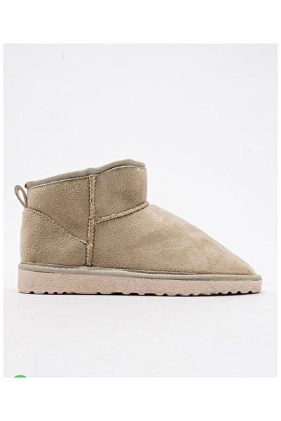 lünya Kadın bej Mini Süet Bot Içi Kürklü Kışlık Rumgayshoes