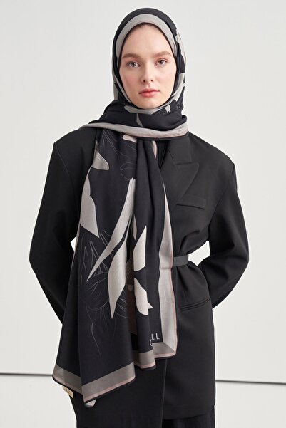 carell Livia Desen Norena Wool Shawl Black