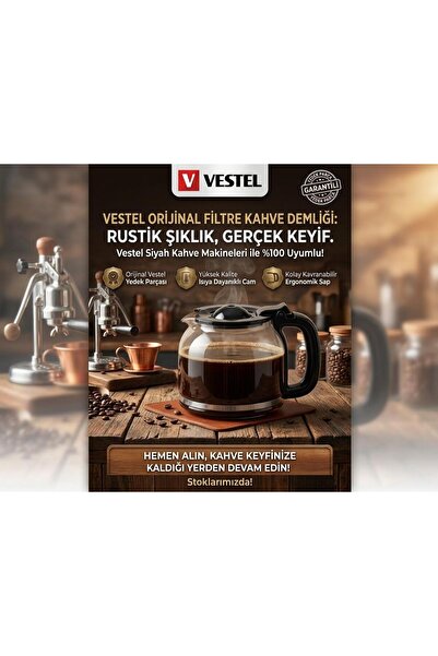 Vestel RETRO FİLTRE KAHVE MAKİNESİ ORJİNAL DEMLİĞİ