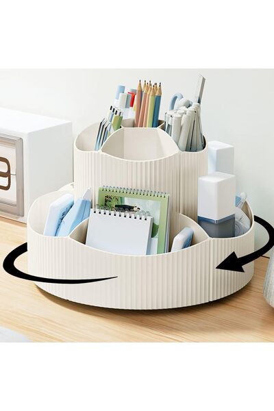OEM Organizator de birou rotativ la 360 de grade, suport pentru pixuri cu 11 ...
