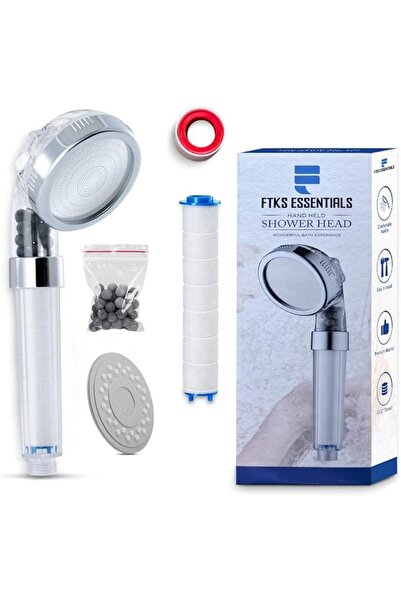 GENERAL Ionic Shower Head 3 Modes High Pressure Handheld Showerhead Water Sav...