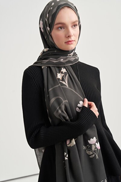 carell Fiora Desen Norena Wool Shawl Anthracite