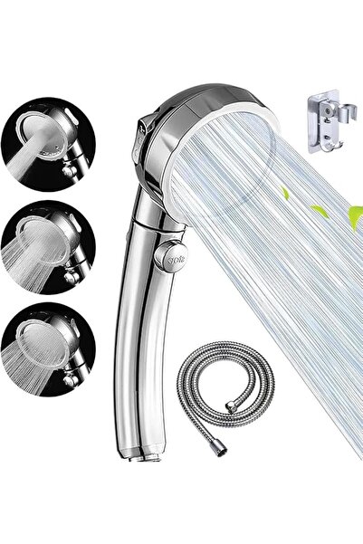 LinJie Handheld Shower Head,High Pressure Water Saving 3 Spray Modes Showerhe...