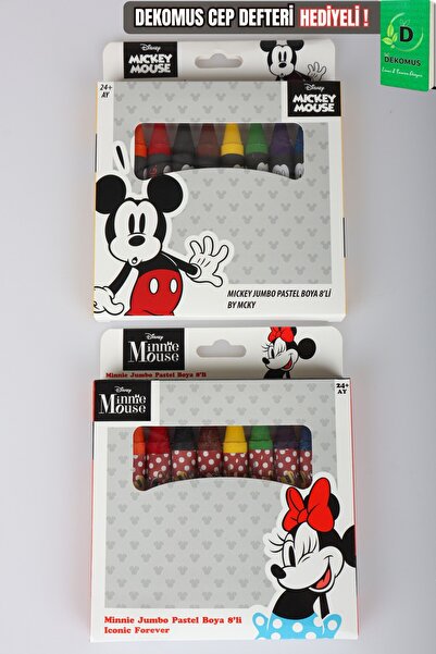Minnie Mouse مجموعة ألوان الباستيل المرخصة من x Dekomus مكونة من 8 قطع