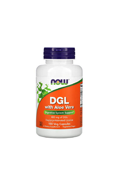 Now Foods DGL (Lemn Dulce) cu Aloe Vera 400mg 100 Capsule -