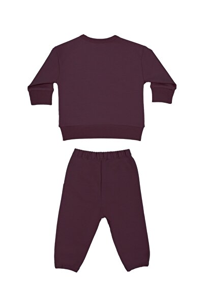 OrganicKid Dusty Rose Kız Bebek Bordo 2'li Takım