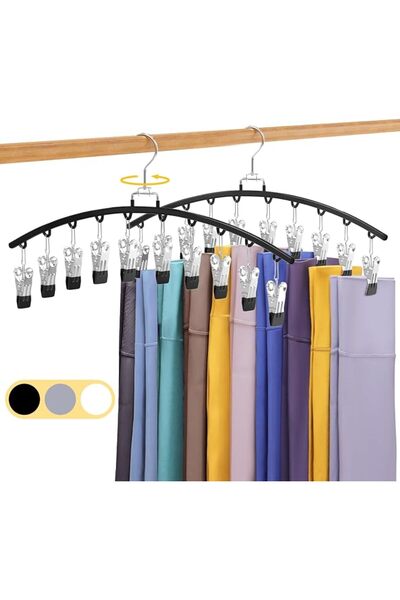 GENERAL منظم ليجنز معدني للخزانة (عبوة من قطعتين)، منظم ملابس رياضية مع 20 مش...