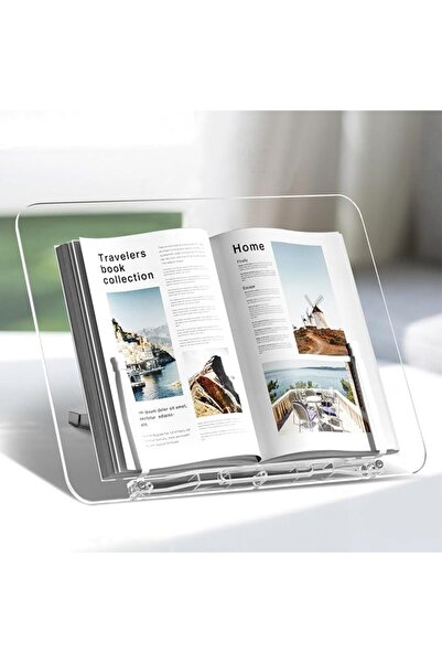 KASTWAVE Acrylic Book Stand for Reading, Angle Adjustable Book Display Stand,...