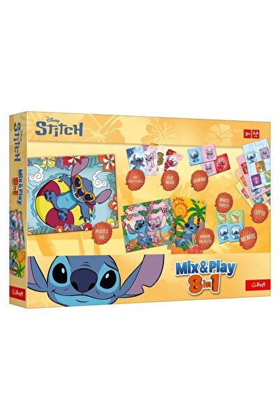 Stitch Set Joc de Societate 8 in 1 Carduri de Memorie Puzzle & Domino Lilo & ...
