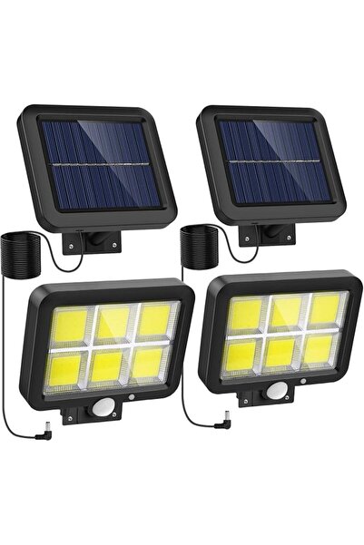 GENERAL Solar Outdoor Lights Motion Sensor w/ 240 Bright COB LED, 16.4Ft Cabl...