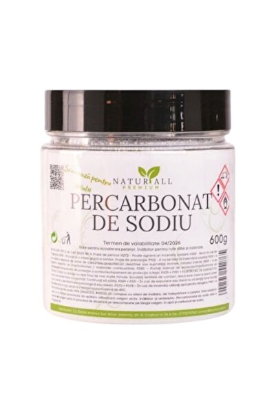 Naturall Percarbonat de sodiu pentru îndepărtarea petelor, Premium, 600g