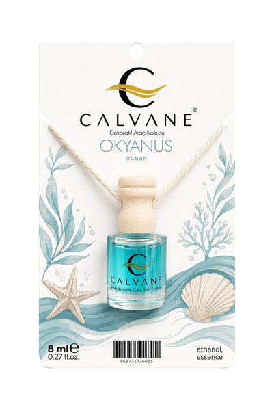 Calvane Perfume Premium Okyanus Oto/Araç Kokusu – Uzun Süre Ferahlık 8 ML