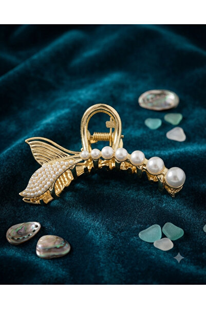 Generic Brand Gold Pearl Metal Fish-Shaped Clasp