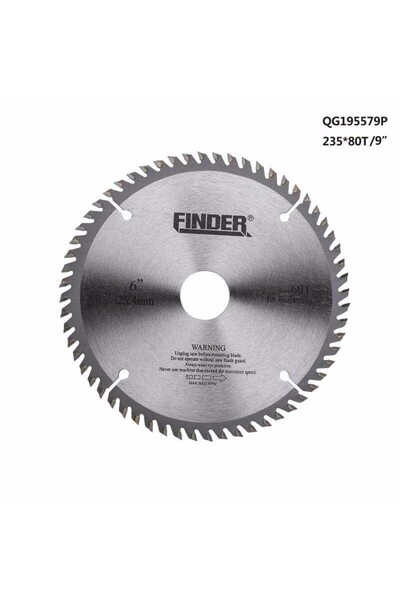 NO BRAND Δίσκος κοπής ξύλου - TCT - 9"" - Φ235 - 80T - Finder - 195579