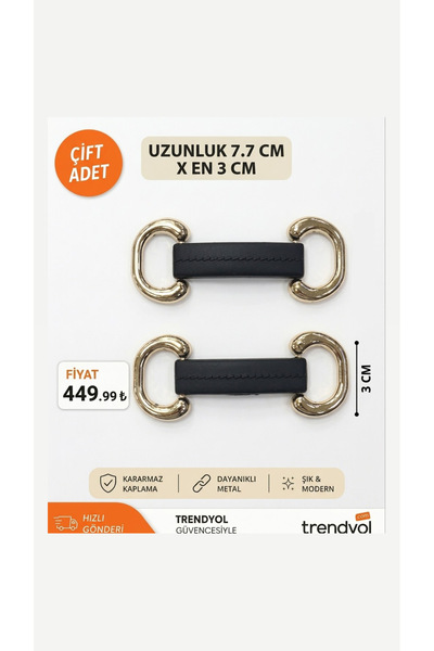 İsmet toka 7.7 CM ÇİZGİLİ BOYALI ÖN TOKA AYAKKABI TOKASI -METAL AKSESUAR