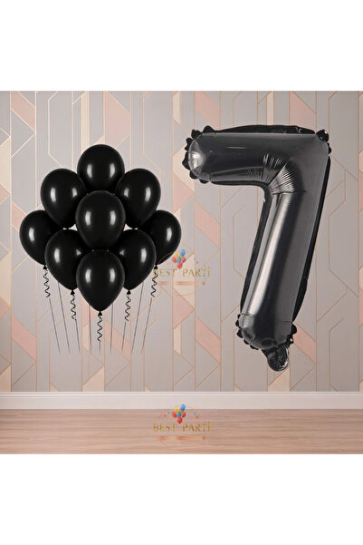 BEST PARTİ Best 7 Year Old Black Themed Birthday Party Set